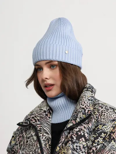 Шапка-бини в ассортименте с отворотом 